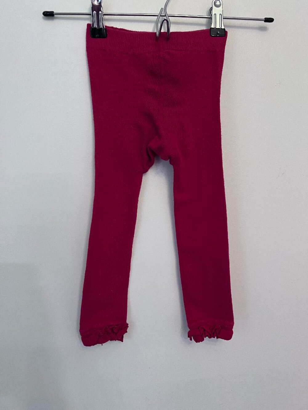 RuffleButts Toddler Girls Ruffle Leggings Tights Dark Cherry 2T-4T